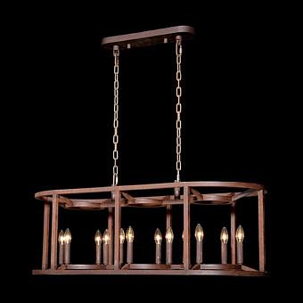 Люстра Crown Rectangle Chandelier Small металл Antique Rust