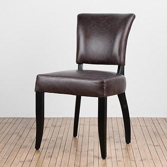 Стул Mimi Dining Chair, Black Wood натуральная кожа Biker Dark Brown