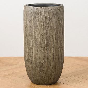 Effectory Wood Tall Pot White Oak Large