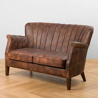 Двухместный диван Lyon 2 Seater натуральная кожа Autumn Brown