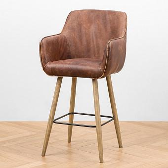 Барный стул Coffee Barstool, Oak Brown натуральная кожа Autumn Brown
