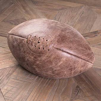 Кожаный мяч для регби Rugby Ball натуральная кожа Vintage Cigar