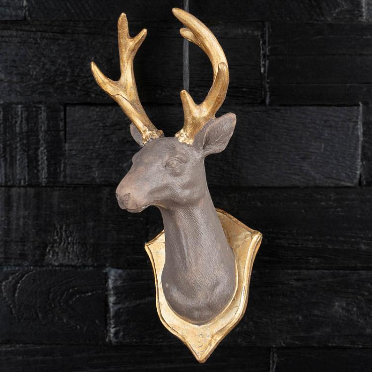Deer Bust Grey 19 cm