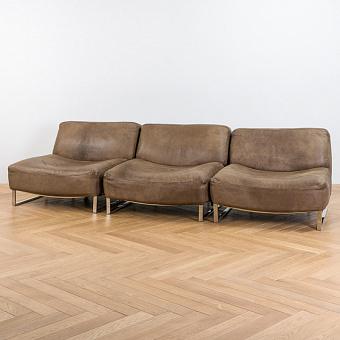 Трёхместный диван Teddy 3 Seater натуральная кожа Safari Tobacco