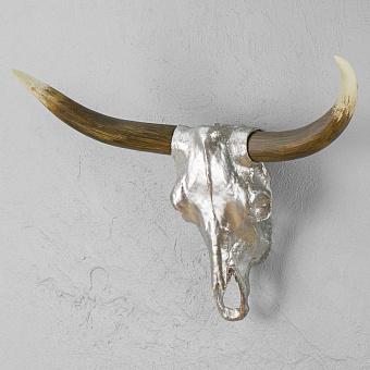 Настенное украшение Wall Hanging Bull Horns Silver