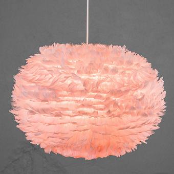 Подвесной светильник Eos Hanging Lamp With White Cord Large перья Light Rose Feathers