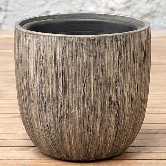 Кашпо Effectory Wood Bowl Pot White Oak Small
