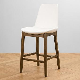 Полубарный стул Porto Counter Chair искусственная кожа Snow White
