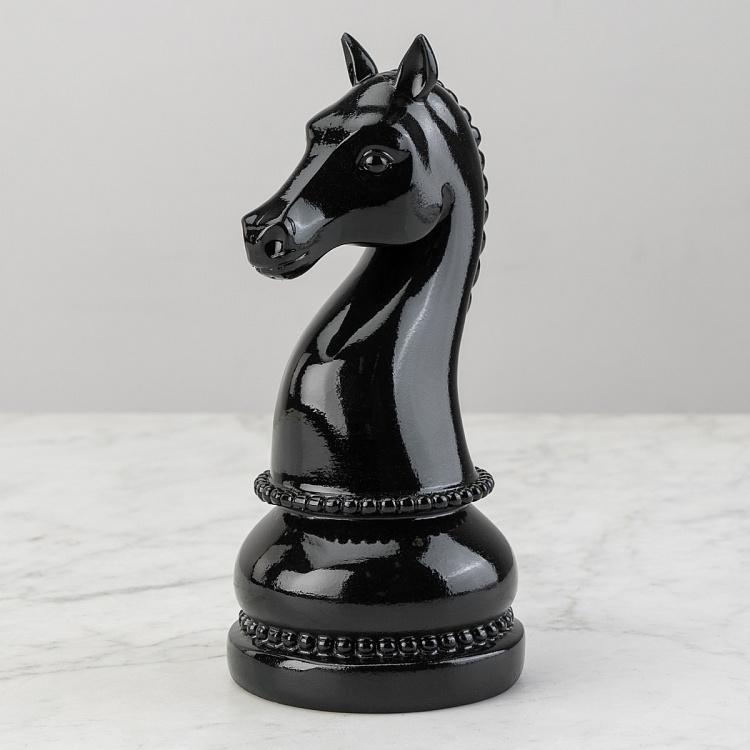 Chess Horse Shiny Black