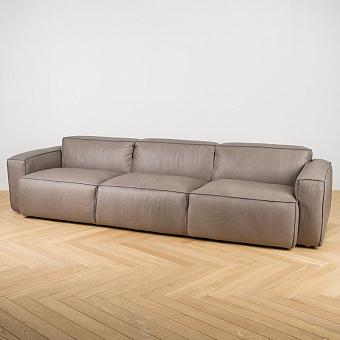 Трёхместный диван Buddy 3 Seater Medium натуральная кожа Napinha Graphite