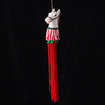 Ёлочная игрушка Xmas Carousel Horse Tassel Red 28 cm