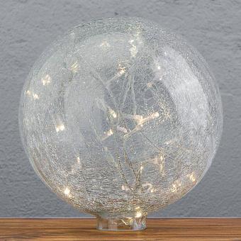 Настольная лампа Clear White Crackle Glass Lighting Ball discount