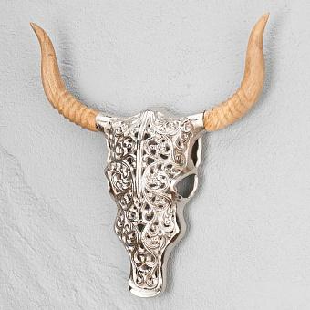 Настенное украшение Wall Skull Bull Engraved