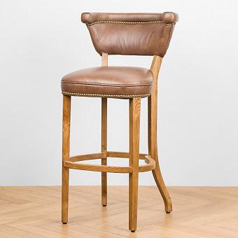 Барный стул Los Angeles Barstool, Grey Ash RM натуральная кожа Brown Franco