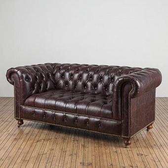 Двухместный диван Bensington 2 Seater натуральная кожа Biker Dark Brown