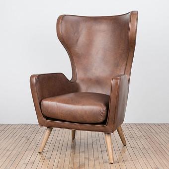 Кресло Pelican Chair натуральная кожа Antique Whisky