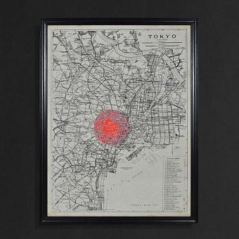 Картина-принт Map Tokyo Large дуб Black Oak