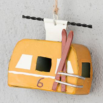 Подвесное украшение Hanging Yellow Cable Car 8 cm