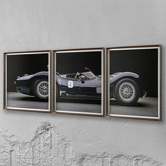 Модульный фото-принт Set Of 3 Maserati Birdcage, Pewter Frame