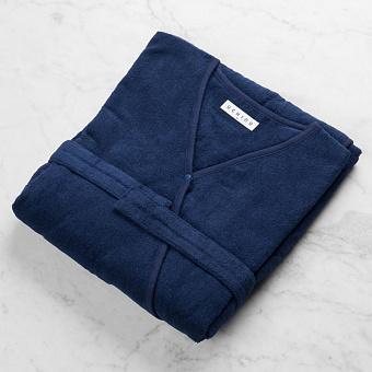 Банный халат Ultra-Thin Soft Pile Bathrobe Dark Blue M