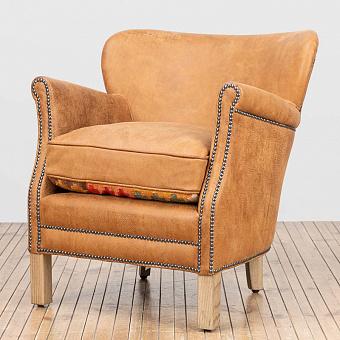 Кресло Professor Chair, Weathered Wood натуральная кожа Safari Nutmeg