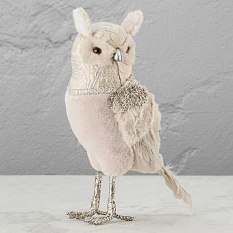 Новогодняя фигурка Owl With Sparkles Head Left 34 cm