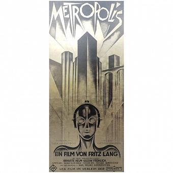 Картина с поталью Metropolis Gold Text Large