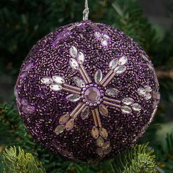 Ёлочная игрушка Snowflake Ball Purple 9 cm