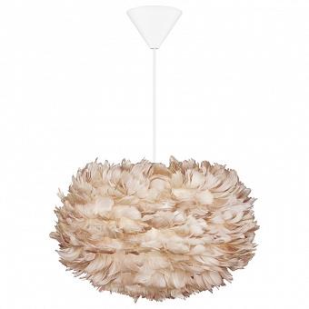 Подвесной светильник Eos Hanging Lamp With White Cord Medium перья Light Brown Feathers