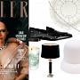 Наша настольная лампа с бархатным абажуром в подборке предметов журнала Tatler