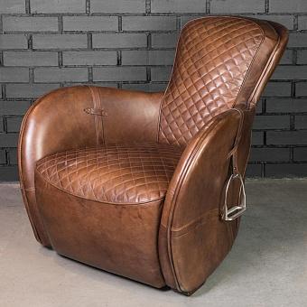 Кресло Saddle Easy Chair натуральная кожа Antique Whisky