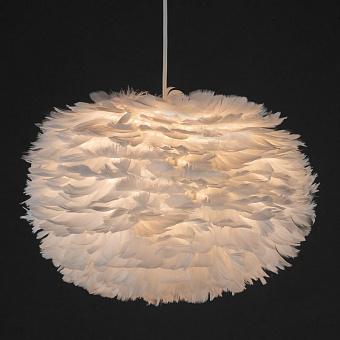 Подвесной светильник Eos Hanging Lamp With White Cord Medium перья White Feathers