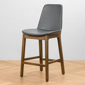 Полубарный стул Porto Counter Chair искусственная кожа Blue