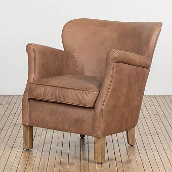 Кресло Greenwich Chair натуральная кожа Freehand Washed Chocolate