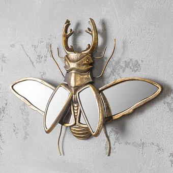 Настенное украшение Stag Beetle With Wings Wall Deco With Mirrors