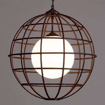 Подвесной светильник Caged Globe Chandelier металл Antique Rust