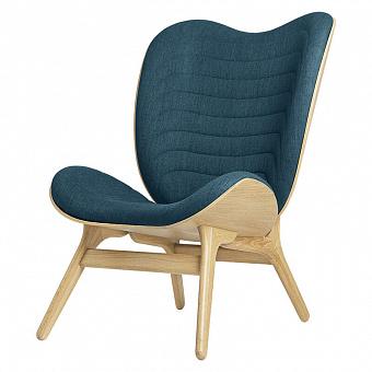 Кресло A Conversation Piece Lounge Chair Tall, Oak полиэстер Petrol Blue Kingston