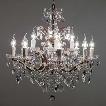 Люстра Crystal Chandelier 26 Inches хрусталь и металл Clear Crystal and Antique Rust