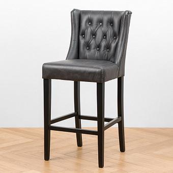Барный стул Bloody Mary Barstool, Oak Black натуральная кожа Black Wax
