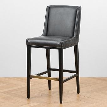 Барный стул Margarita Barstool, Oak Black натуральная кожа Black Wax