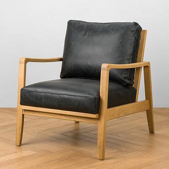 Кресло Charlotte Chair натуральная кожа Black Wax