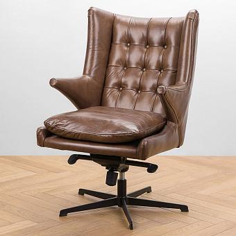 Кресло Fitzgerald Office Chair RM натуральная кожа Brown Franco