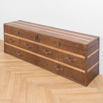 Комод-сундук Voyager Sideboard, Light Wood RM натуральная кожа Brown Franco