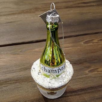 Ёлочная игрушка Glass Hanger Champagne Cooler 14,5 cm discount1