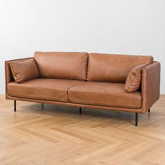 Трёхместный диван Rome 3 Seater натуральная кожа Chestnut Tan
