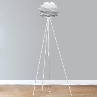 Торшер на треноге Carmina Floor Lamp With White Tripod Mini пластик Misty Grey Plastic