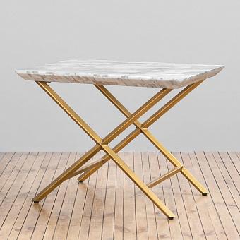 Журнальный стол Beaux End Table мрамор White Polished Marble