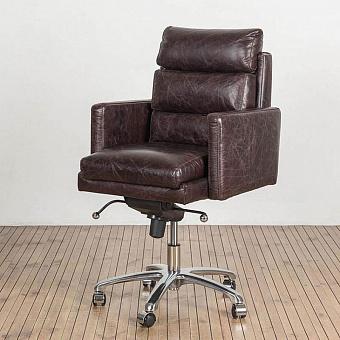 Кресло Kipling Office Chair натуральная кожа Biker Dark Brown