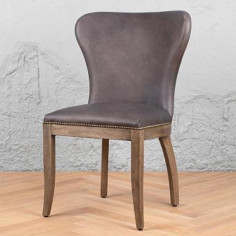 Стул Richmond Dining Chair, Weathered Wood натуральная кожа Destroyed Black