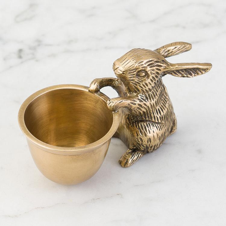 Brass Rabbit With Eggcup